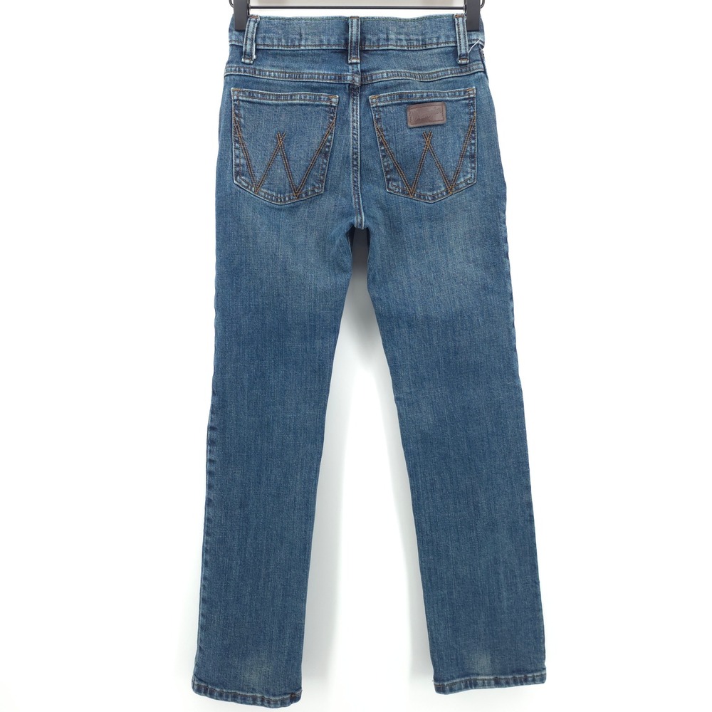 Wrangler Boys Jeans Retro Slim Straight 11 Regular Blue Denim Western Cowboy - Picture 3 of 10